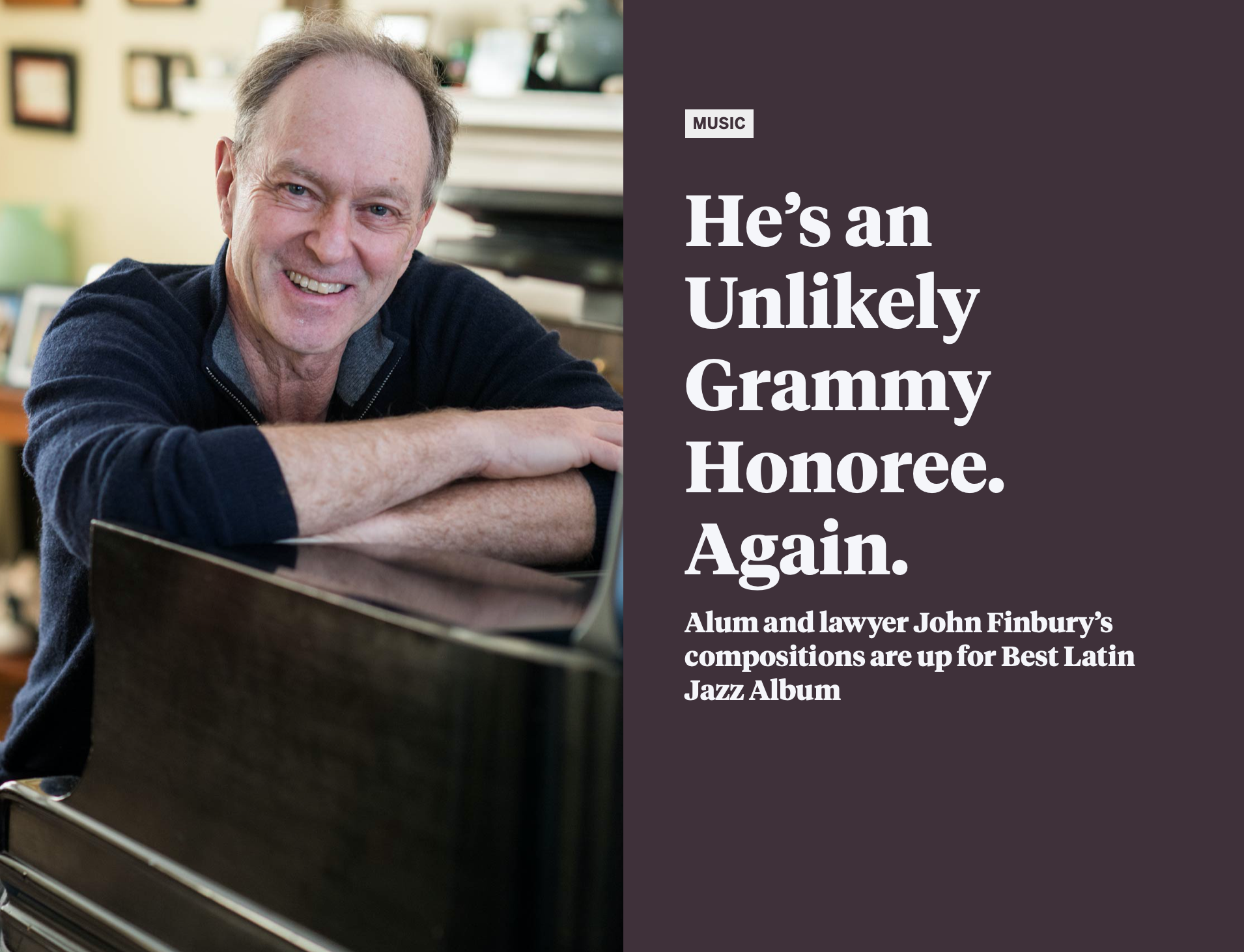 John Finbury Unlikely Grammy Honoree Photo