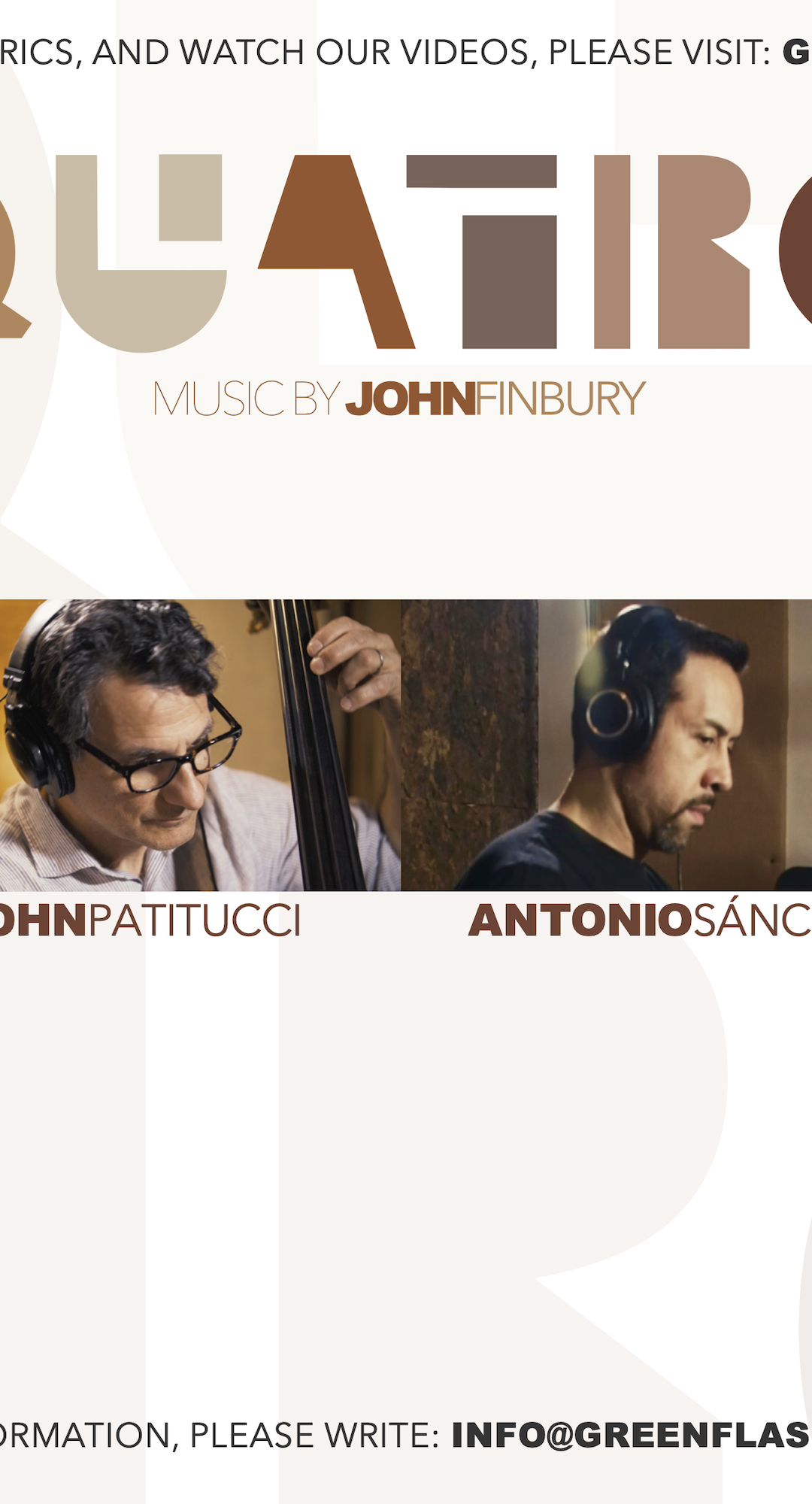 Diverse Unorthodox Jazz John Finbury Featuring Magos Herrera, Chano Domínguez, John Patitucci & Antonio Sánchez – Quatro