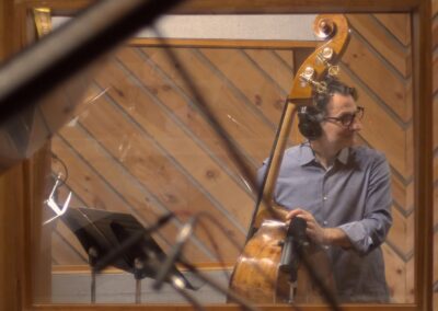 Photo of John Patitucci Recording Quatro for John Finbury