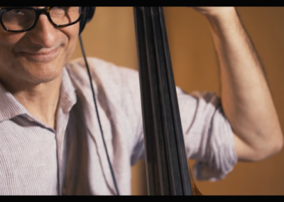 Photo of John Patitucci Recording Quatro for John Finbury