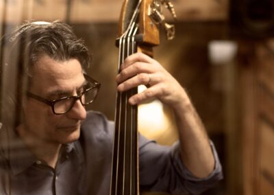 Photo of John Patitucci Recording Quatro for John Finbury