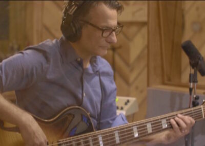 Photo of John Patitucci Recording Quatro for John Finbury