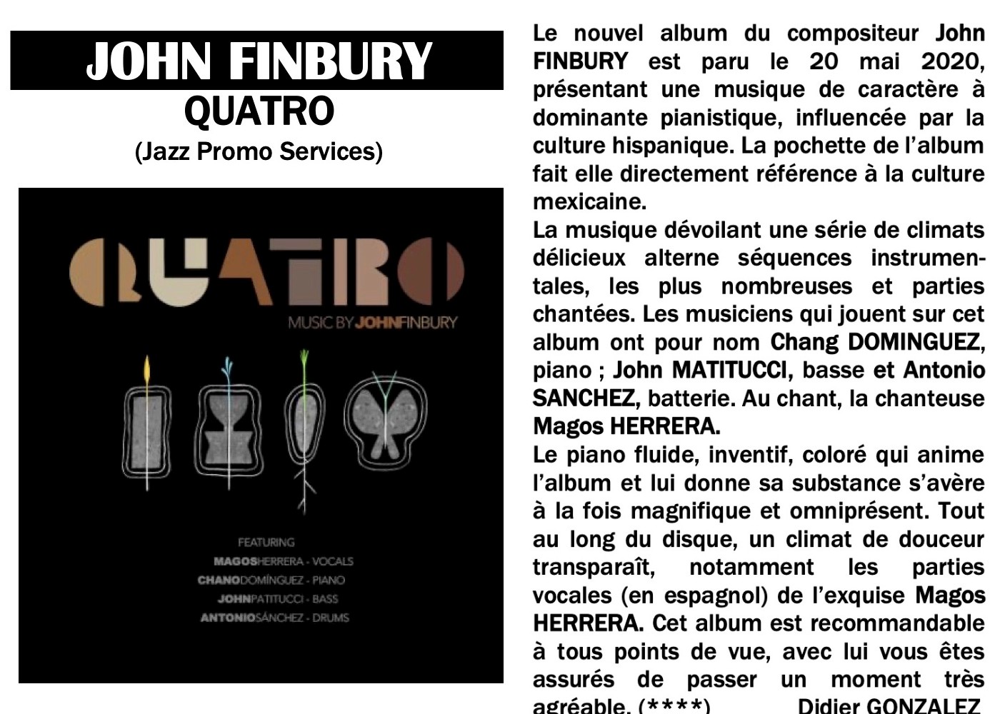 JOHN FINBURY Review in Highlands Magazine 104